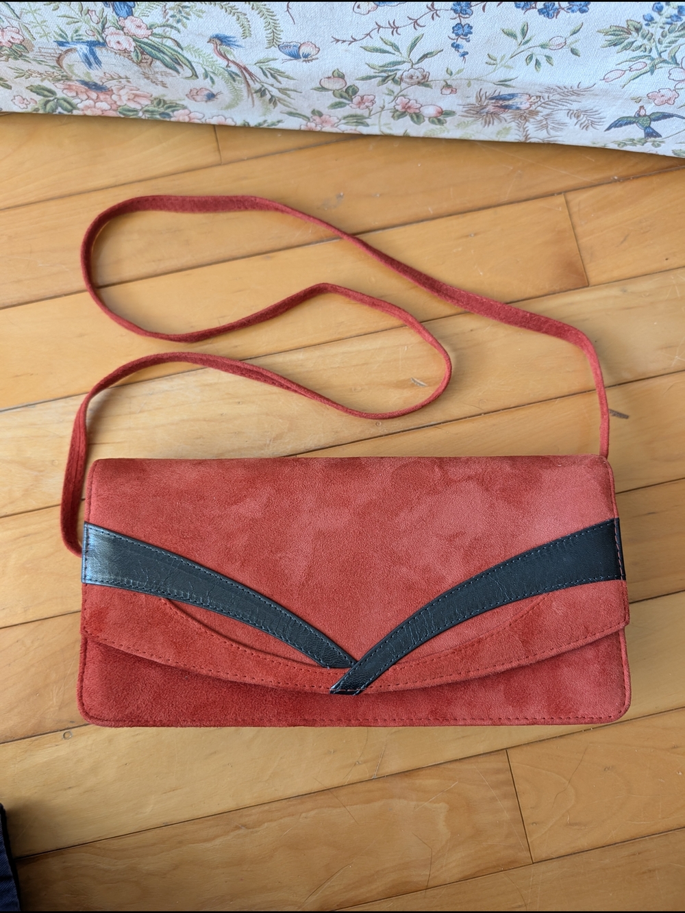 Vtg Jacques Vert Suede Purse